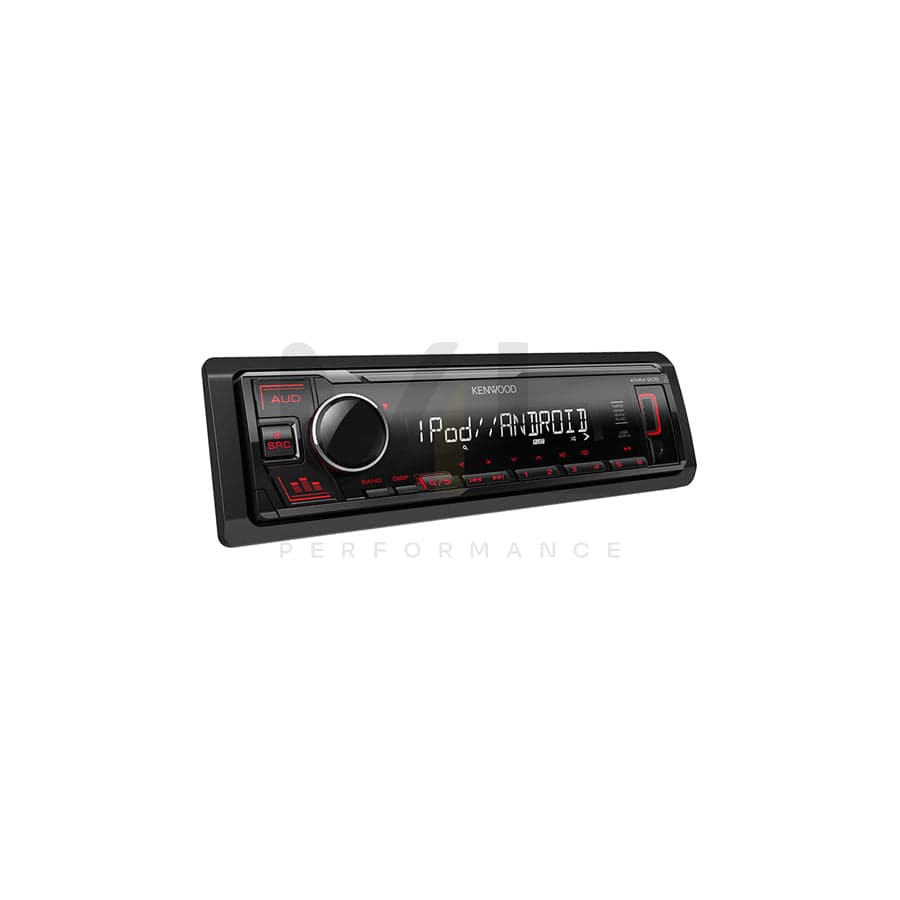 KENWOOD KMM-BT205 Car stereo 1 DIN, AOA 2.0, Made for iPod/iPhone, 14.4V, AAC, FLAC, MP3, WAV, WMA, Spotify App Link | ML Performance Car Parts