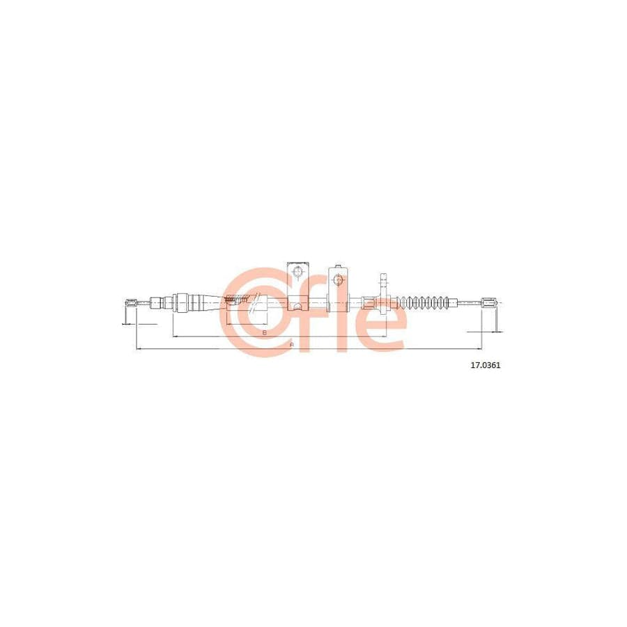 Cofle 17.0361 Hand Brake Cable