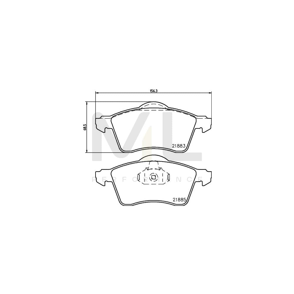 Hella 8DB 355 008-011 Brake Pad Set Not Prepared For Wear Indicator | ML Performance Car Parts