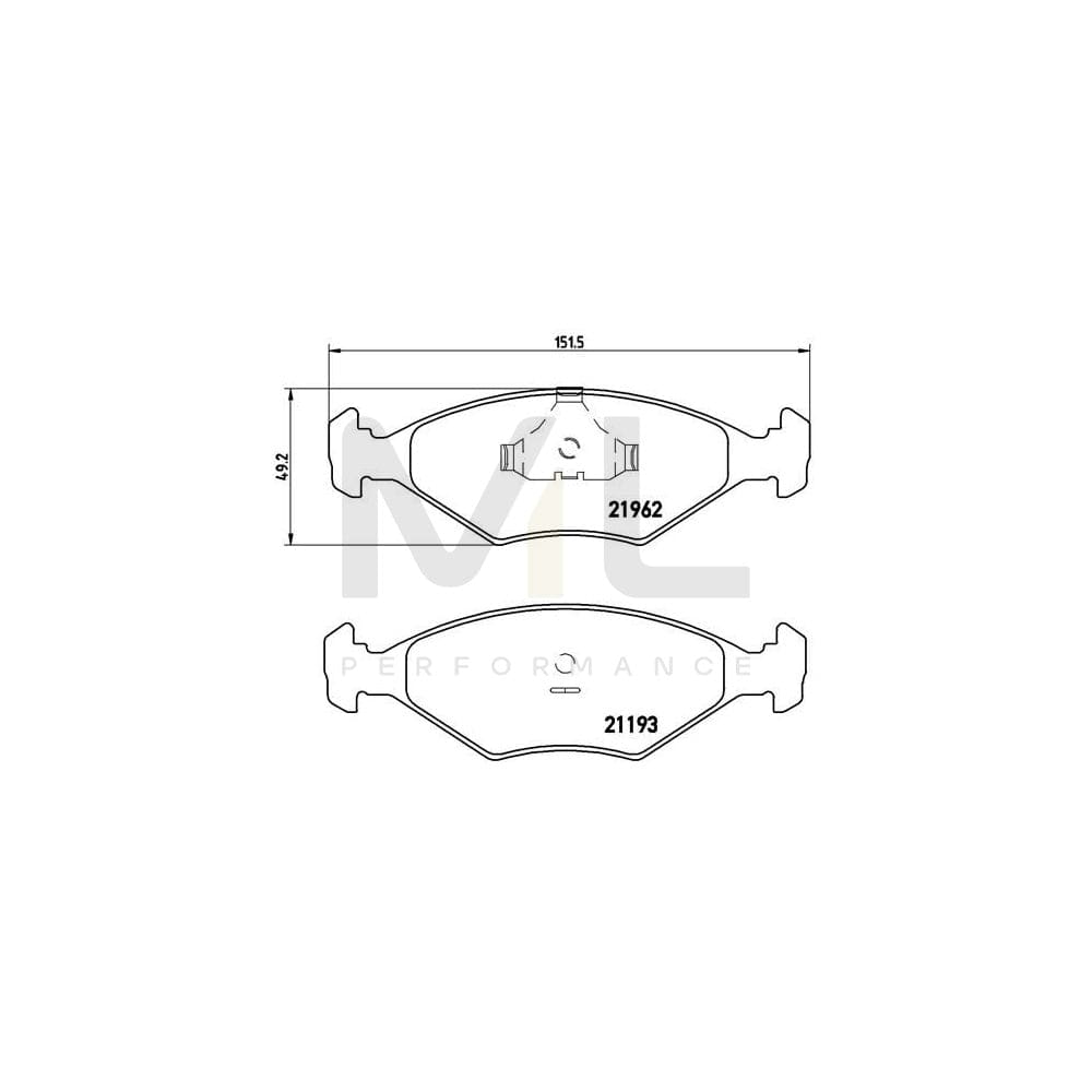 Brembo P 23 055 Brake Pad Set For Fiat Fiorino Excl. Wear Warning Contact | ML Performance Car Parts