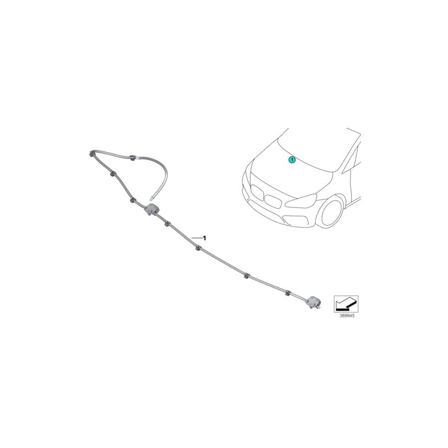 Genuine BMW 61667331291 F45 F46 Nozzle Array Window Washing System (Inc. 218dX, 216d & 220i) | ML Performance UK Car Parts