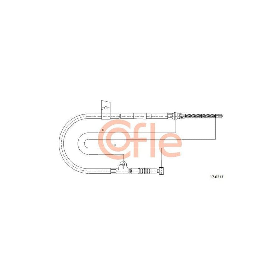 Cofle 92.17.0213 Hand Brake Cable For Nissan Primera