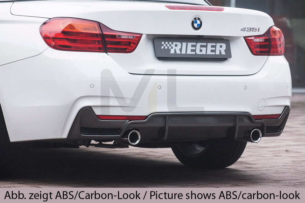 Rieger 00053488 BMW 4 Series F32 F33 F36 Rear Diffuser 3 | ML Performance UK Car Parts