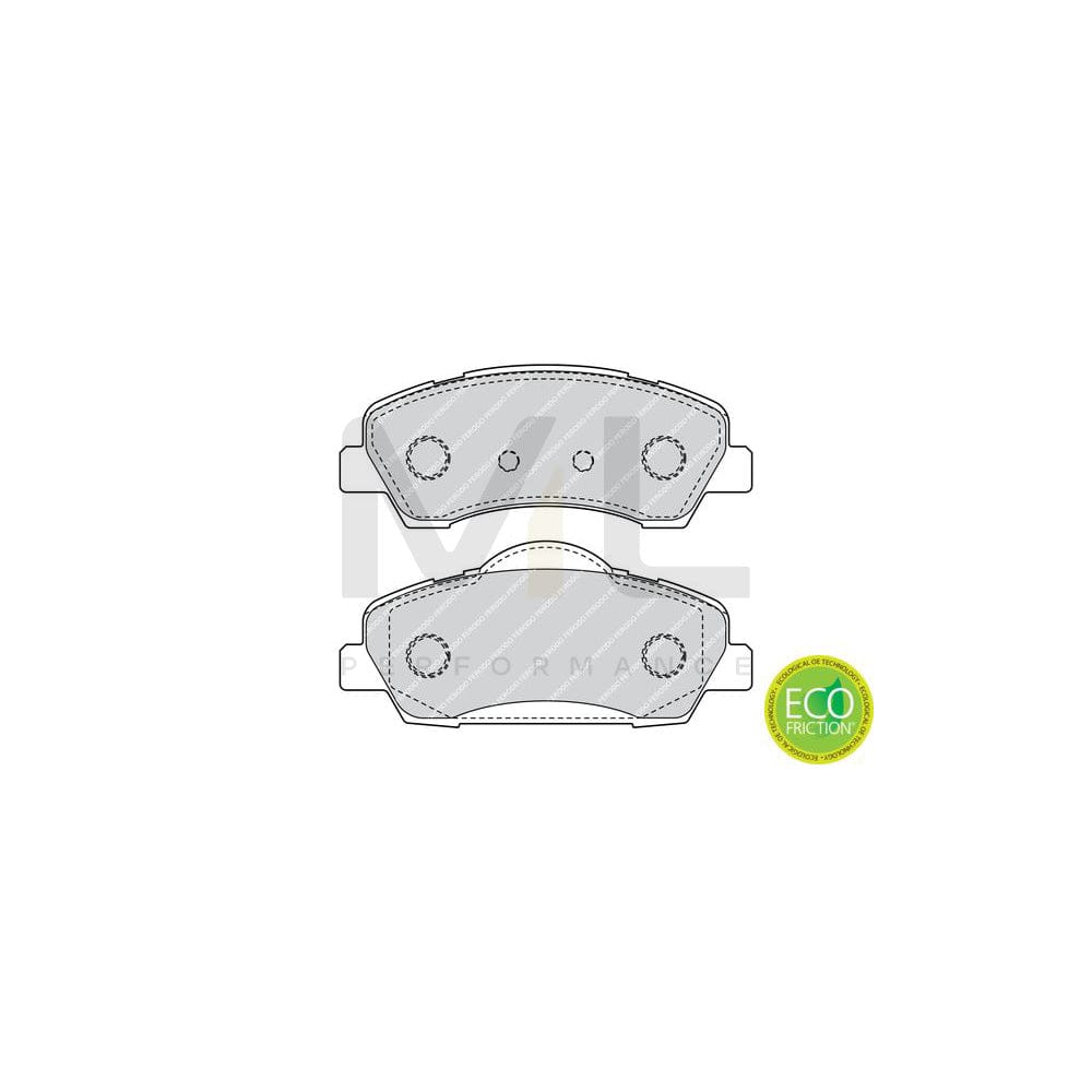 Ferodo Fdb4446 Brake Pad Set Premier Eco Friction, With Acoustic Wear Warning, Without Accessories | ML Performance Car Parts