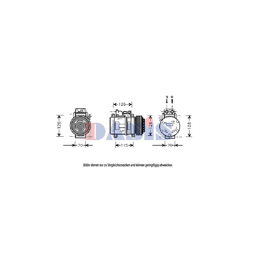 AKS Dasis 851033N Compressor, Air Conditioning | ML Performance UK