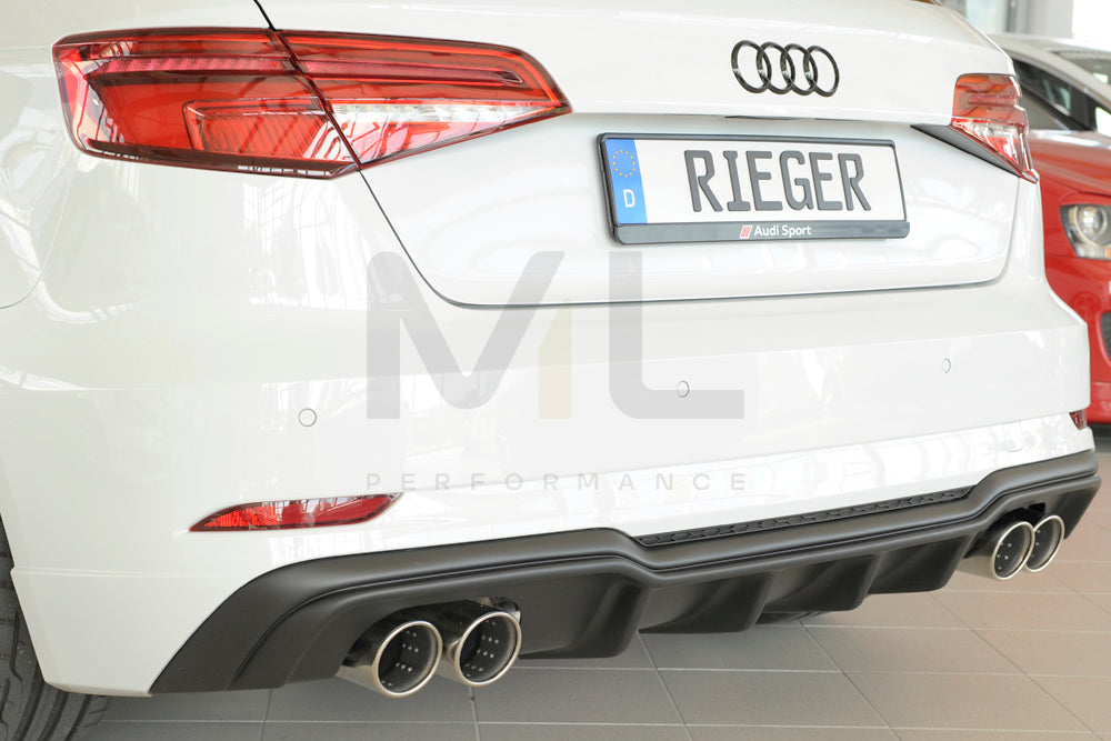 Rieger 00056822 Audi 8V A3 Rear Diffuser 8 | ML Performance UK Car Parts