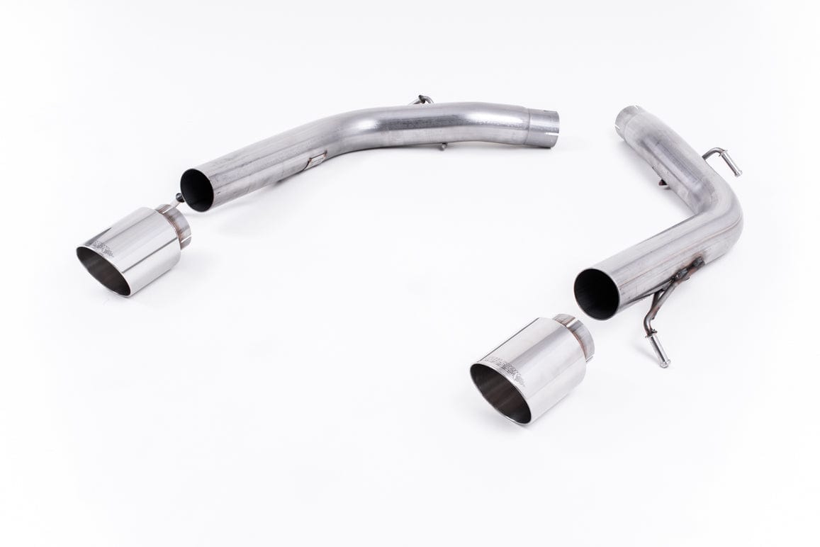 MillTek SSXRR108 Range Rover Sport Rear Silencer Delete / Axel Back with Polished GT-90 Trims