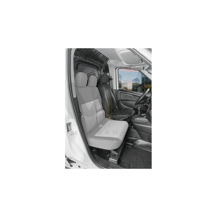 WALSER 11549 Car seat cover for FIAT DOBLO Grey, Leatherette, Polyester, Front | ML Performance Car Parts