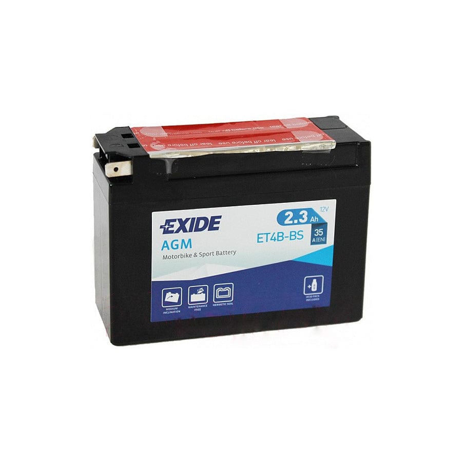 Exide ET4BBS Motorcycle Battery 12V 2.3AH 35A | ML Performance UK Car Parts