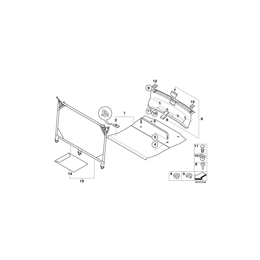 Genuine BMW 51131840154 E88 E34 E82 Grommet 12X6,3 (Inc. 525i, 330i & 316d) | ML Performance UK Car Parts