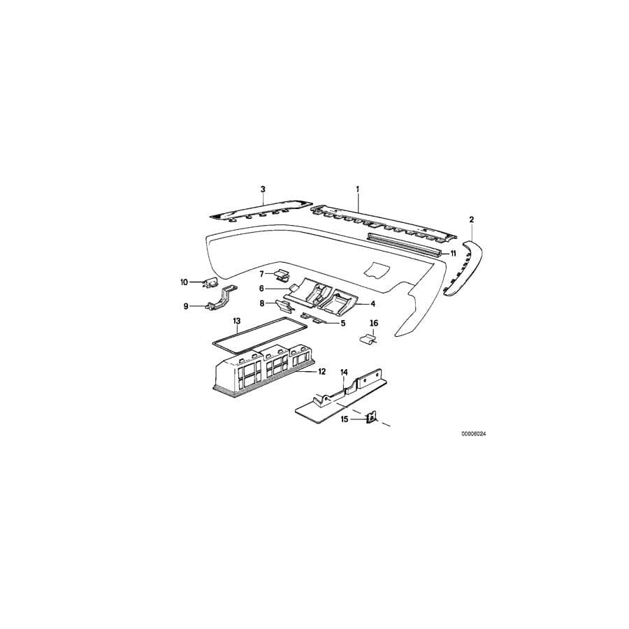 Genuine BMW 51121908075 E32 Covering Left (Inc. 740i, 735iL & 750iLS) | ML Performance UK Car Parts