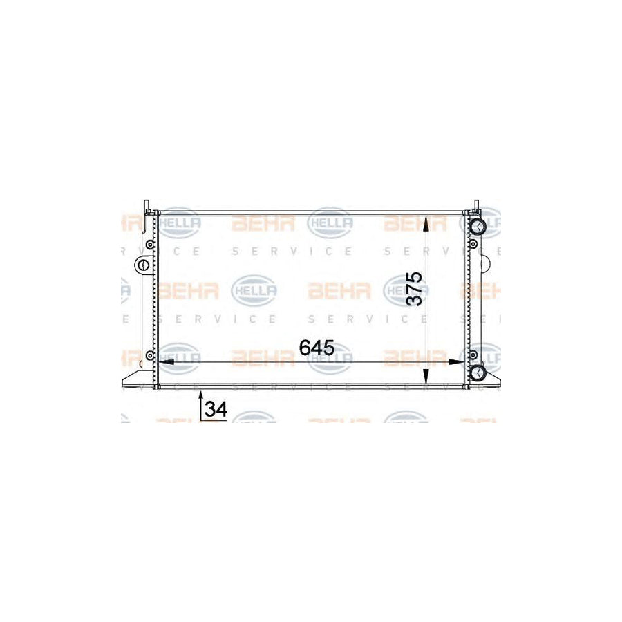 Hella 8MK 376 719-711 Engine Radiator