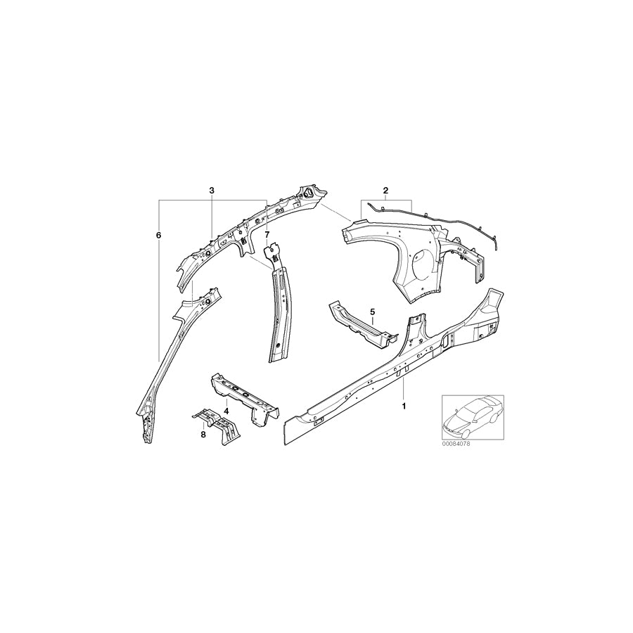 Genuine BMW 41127039693 E46 Left Side Member (Inc. 330xd, 330d & 328i) | ML Performance UK