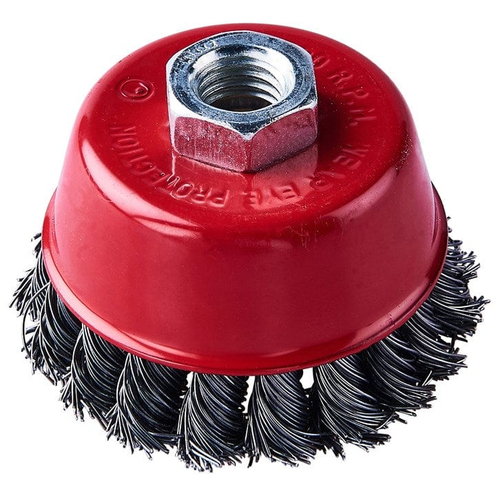 Amtech 3" (80mm) Twist Knot Wire Cup Brush | ML Performance DIY & Power Tools