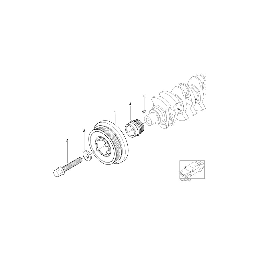 Genuine BMW 11217787280 E60 E90 E91 Crankshaft Sprocket (Inc. 320td, 320Cd & 118d) | ML Performance UK Car Parts