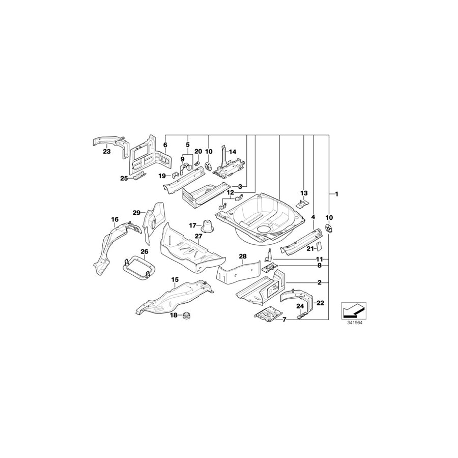 Genuine BMW 41118243227 E46 Bracket, Vibration Absorber Rear (Inc. 330Ci, 323Ci & 325Ci) | ML Performance UK