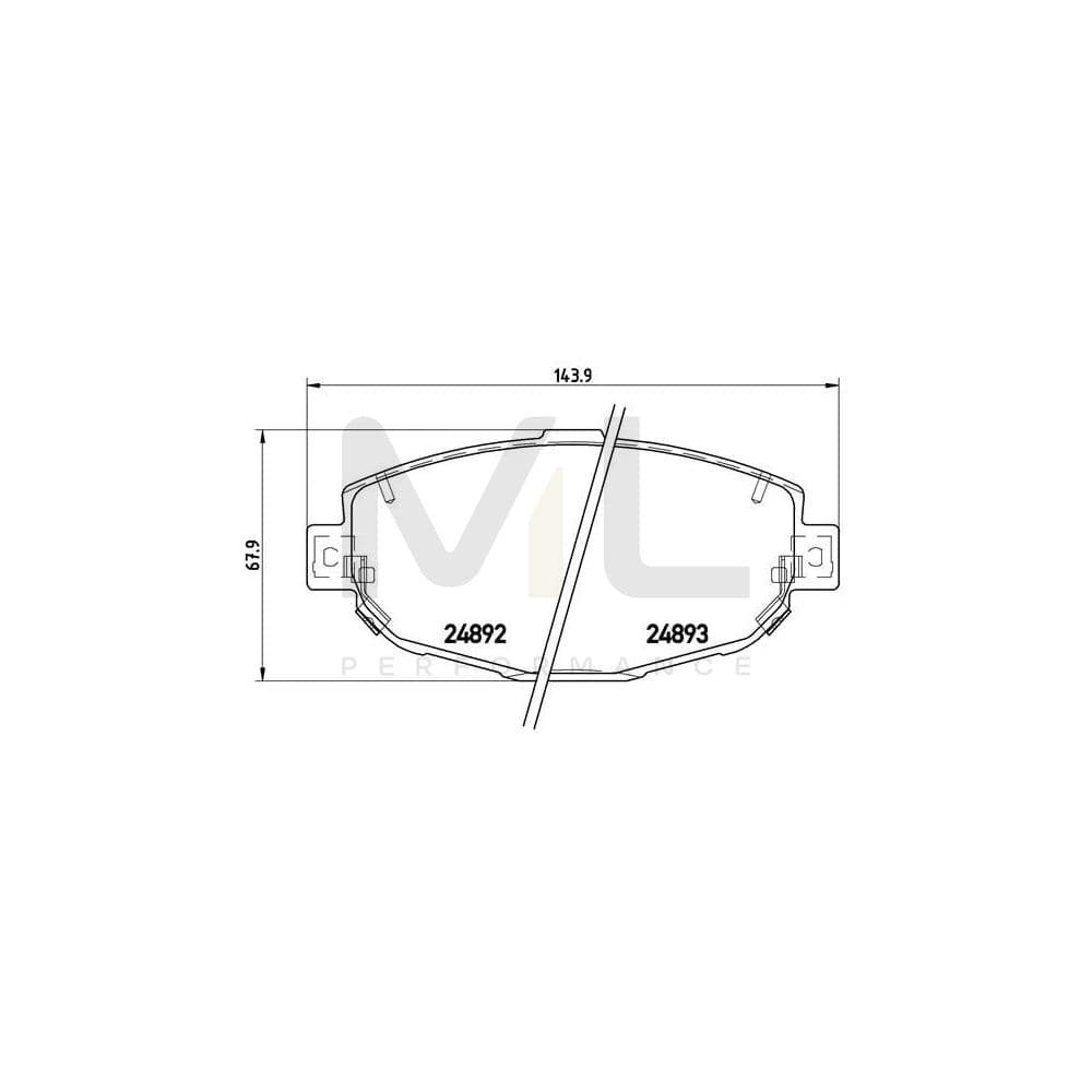 Brembo P 83 104 Brake Pad Set With Acoustic Wear Warning | ML Performance Car Parts