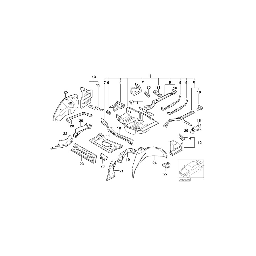 Genuine BMW 41118238719 E65 E66 E67 Support Bracket, Bumper Cross Member (Inc. 745i, 735Li & 730Ld) | ML Performance UK