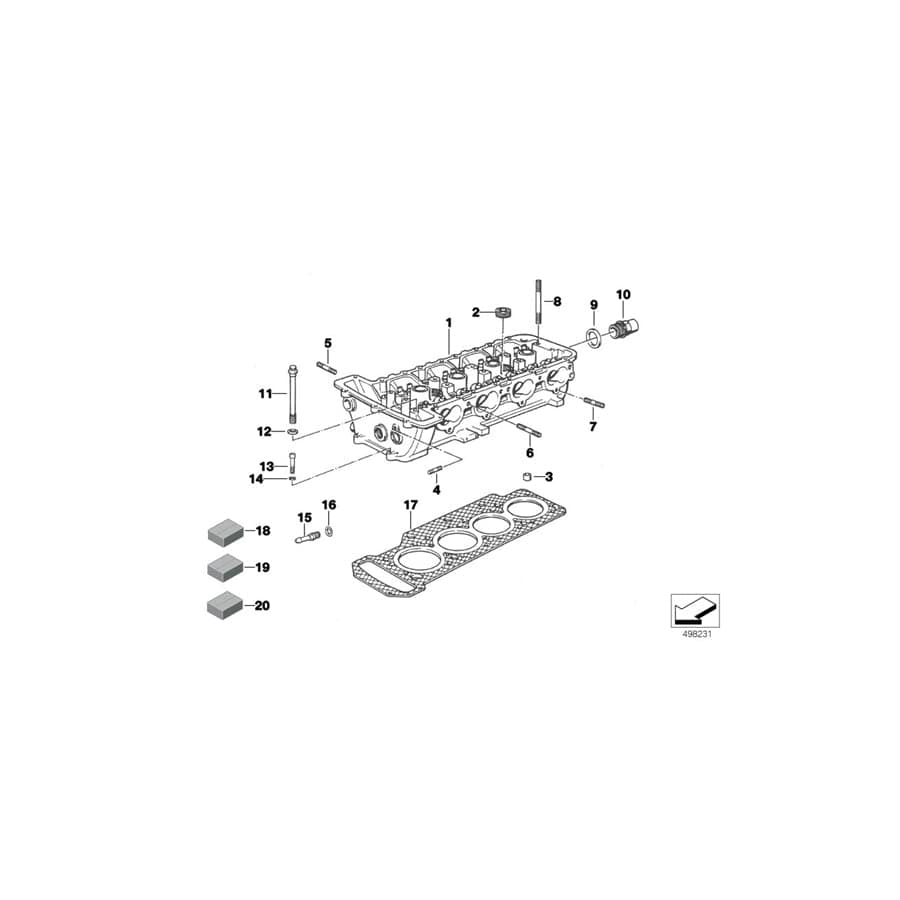 Genuine BMW 11121415859 Classic Cylinder Head 6mm CPL. (Inc. E36 318iS) | ML Performance UK Car Parts