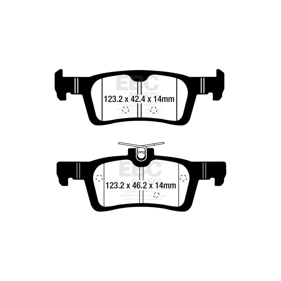 EBC PD11KR656 Ford Fiesta Greenstuff Rear Brake Pad & GD Disc Kit - ATE Caliper 2 | ML Performance UK Car Parts