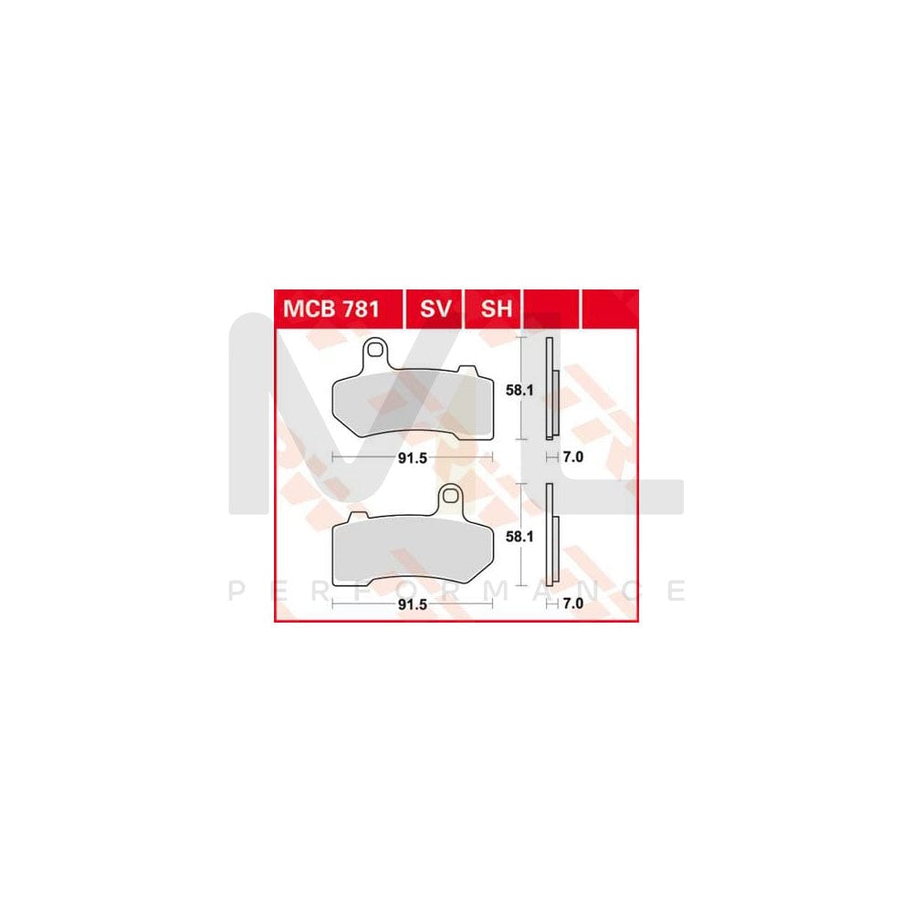 TRW Sinter Street Mcb781Sh Brake Pad Set | ML Performance Car Parts