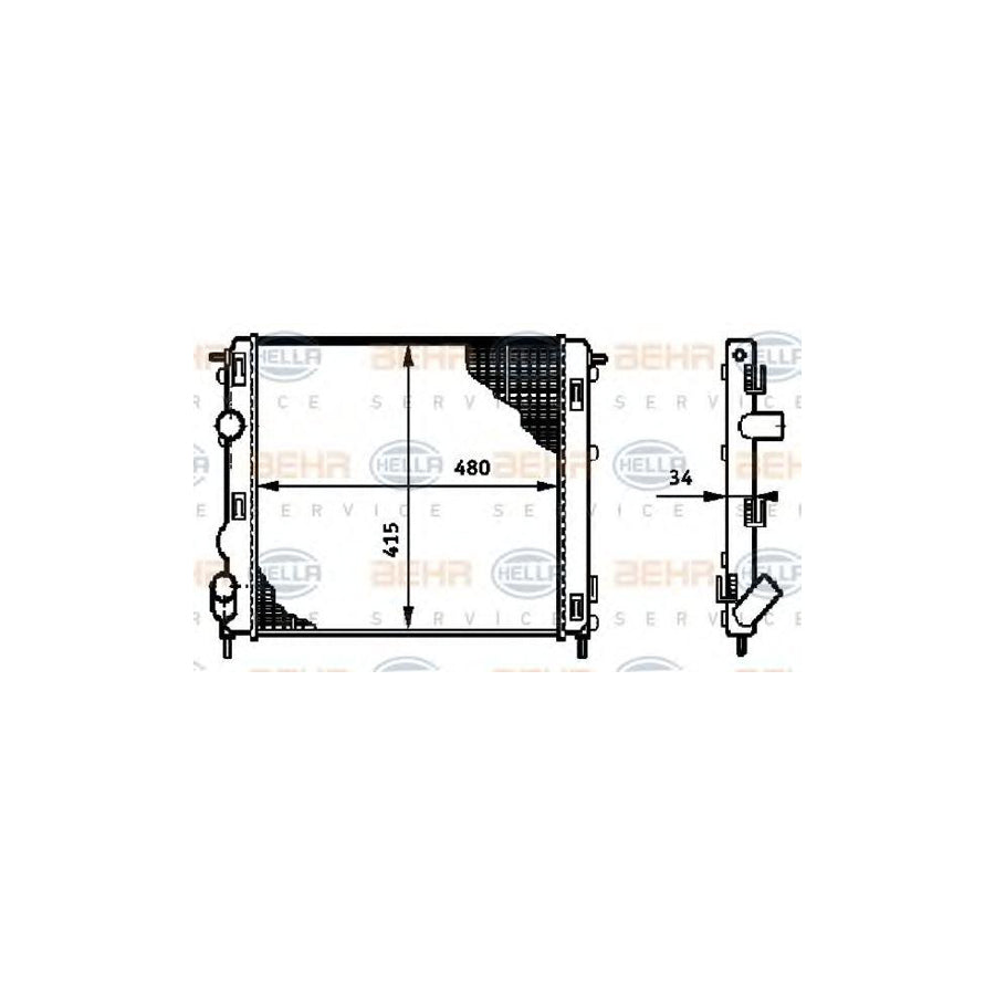 Hella 8MK 376 719-681 Engine Radiator