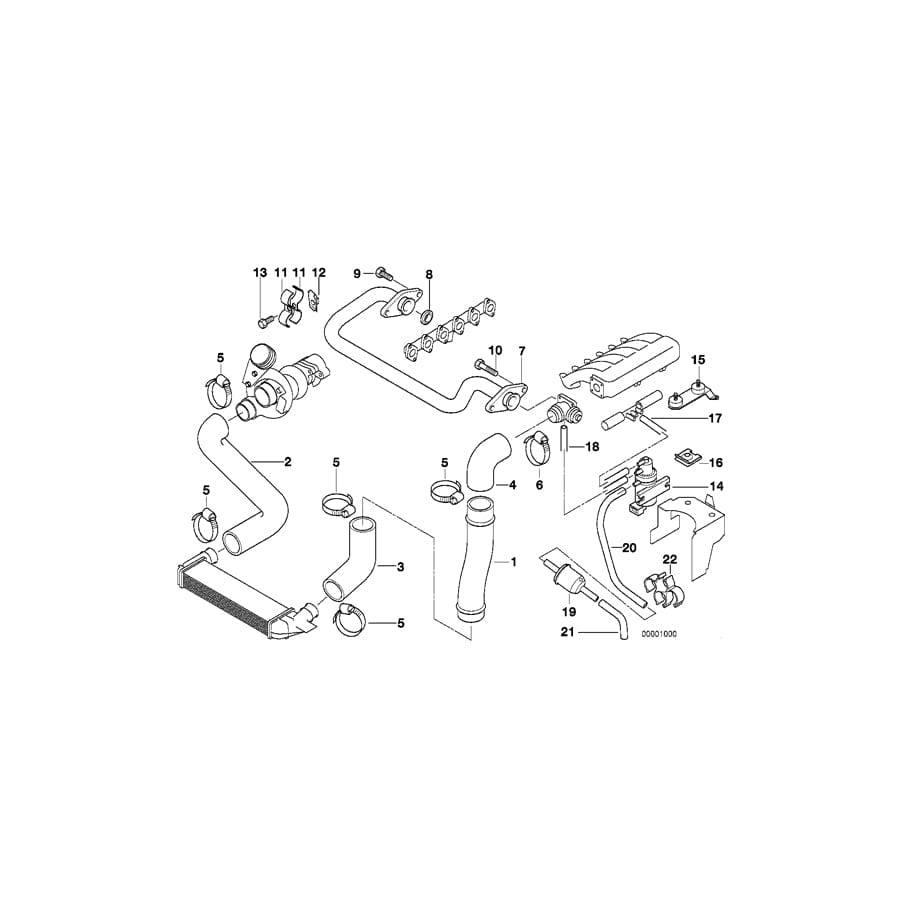 Genuine BMW 11612246662 E36 Pressure Hose Assy (Inc. 325tds) | ML Performance UK Car Parts