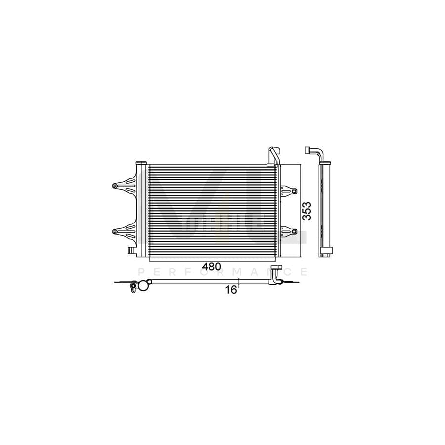 MAHLE ORIGINAL AC 359 000P Air conditioning condenser with dryer | ML Performance Car Parts