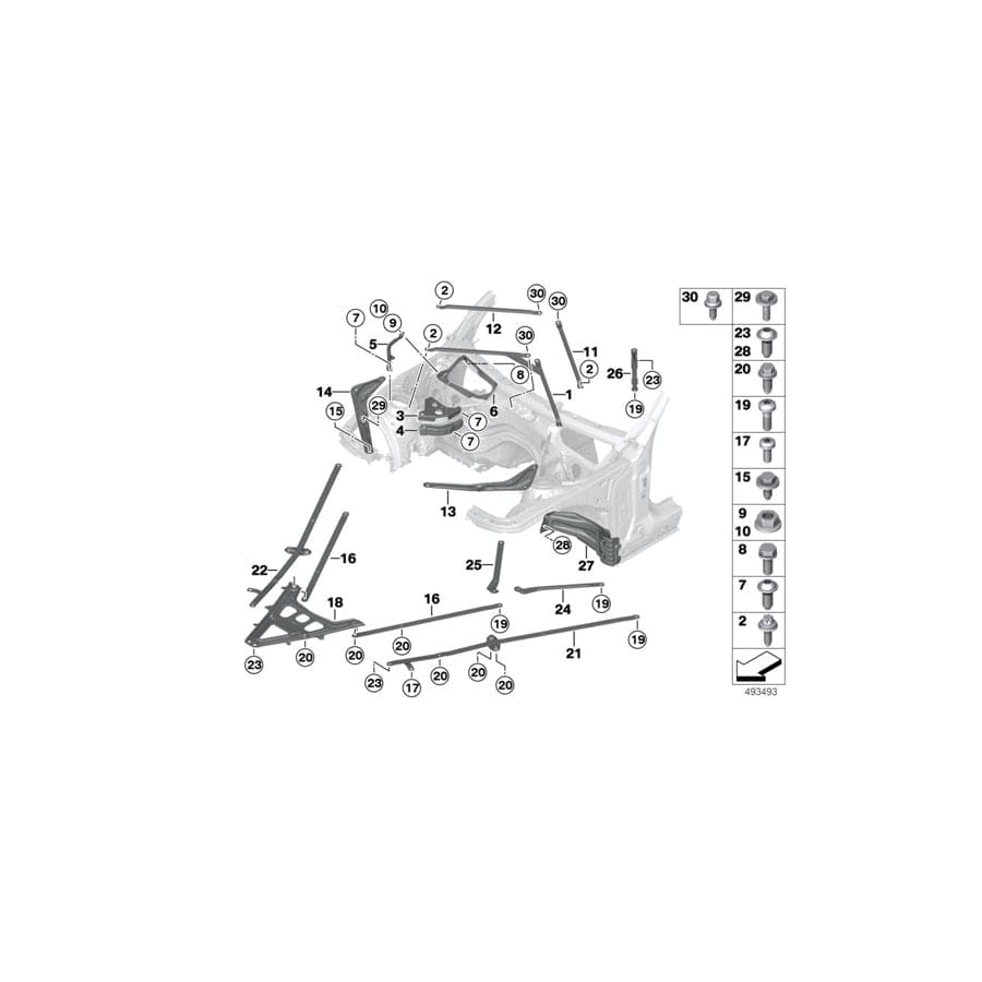 Genuine BMW 51617435132 F31 F87 Reinforcement On Firewall (Inc. 220d, M140iX & 420d) | ML Performance UK Car Parts