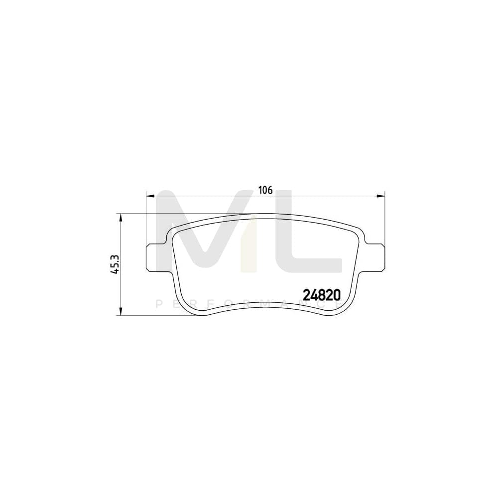 Brembo P 68 054 Brake Pad Set Excl. Wear Warning Contact, With Brake Caliper Screws | ML Performance Car Parts