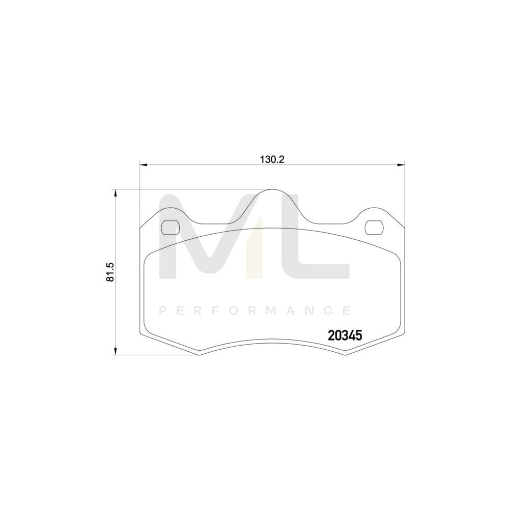 Brembo P 47 001 Brake Pad Set For Lotus Evora Coupe Excl. Wear Warning Contact, Without Accessories | ML Performance Car Parts