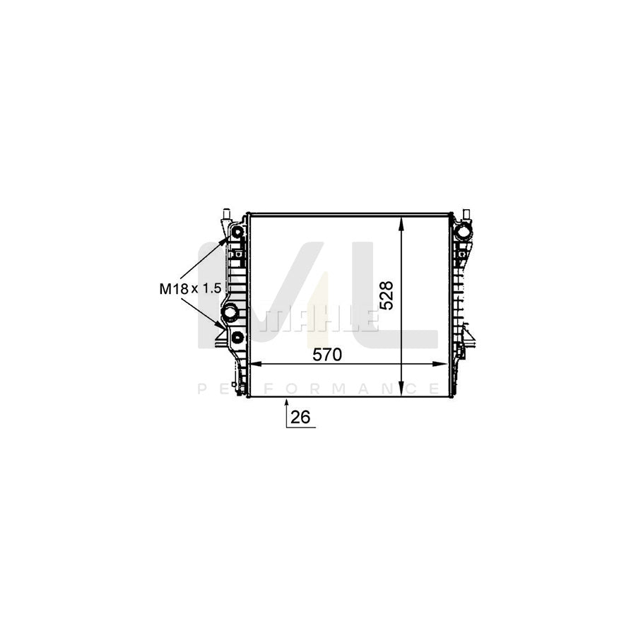 MAHLE ORIGINAL CR 1359 000P Engine radiator Brazed cooling fins | ML Performance Car Parts