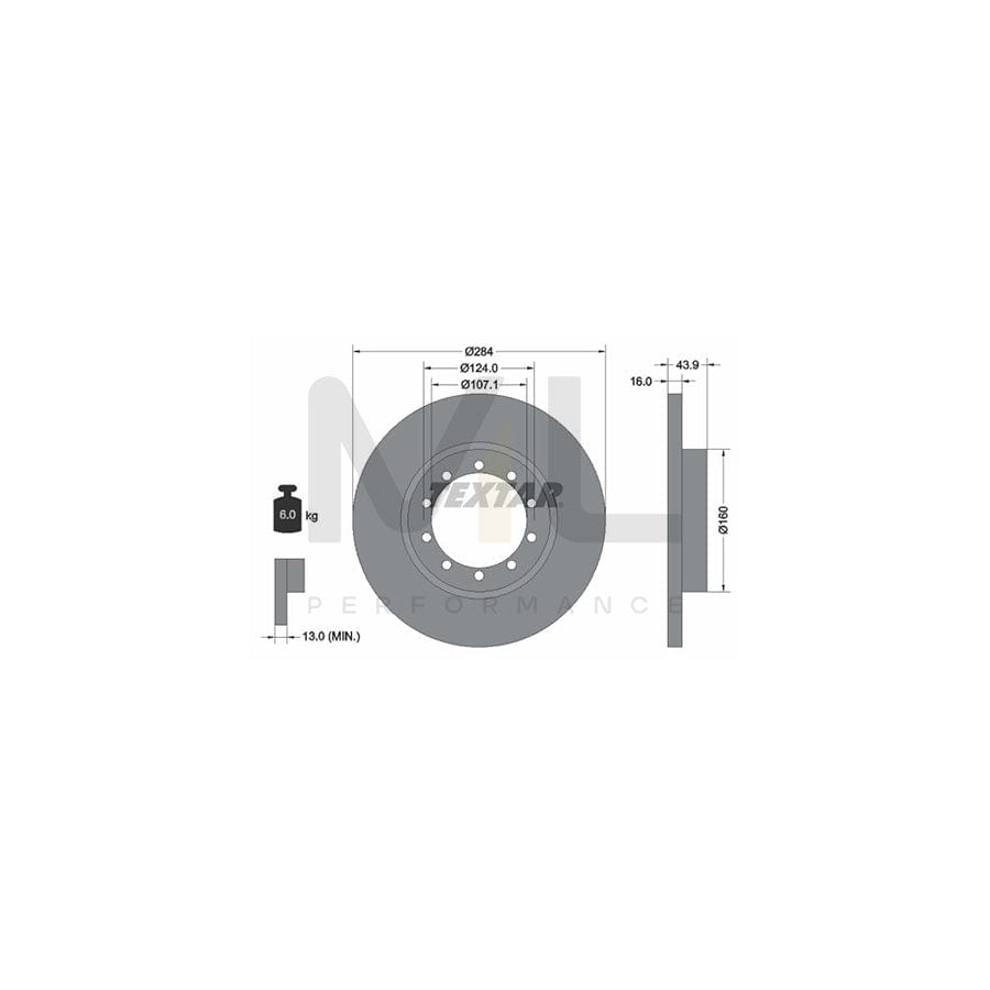 TEXTAR 93242500 Brake Disc for FORD TRANSIT Solid, without wheel hub, without wheel studs | ML Performance Car Parts