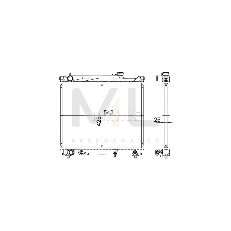 MAHLE ORIGINAL CR 754 000S Engine radiator Brazed cooling fins, Automatic Transmission | ML Performance Car Parts