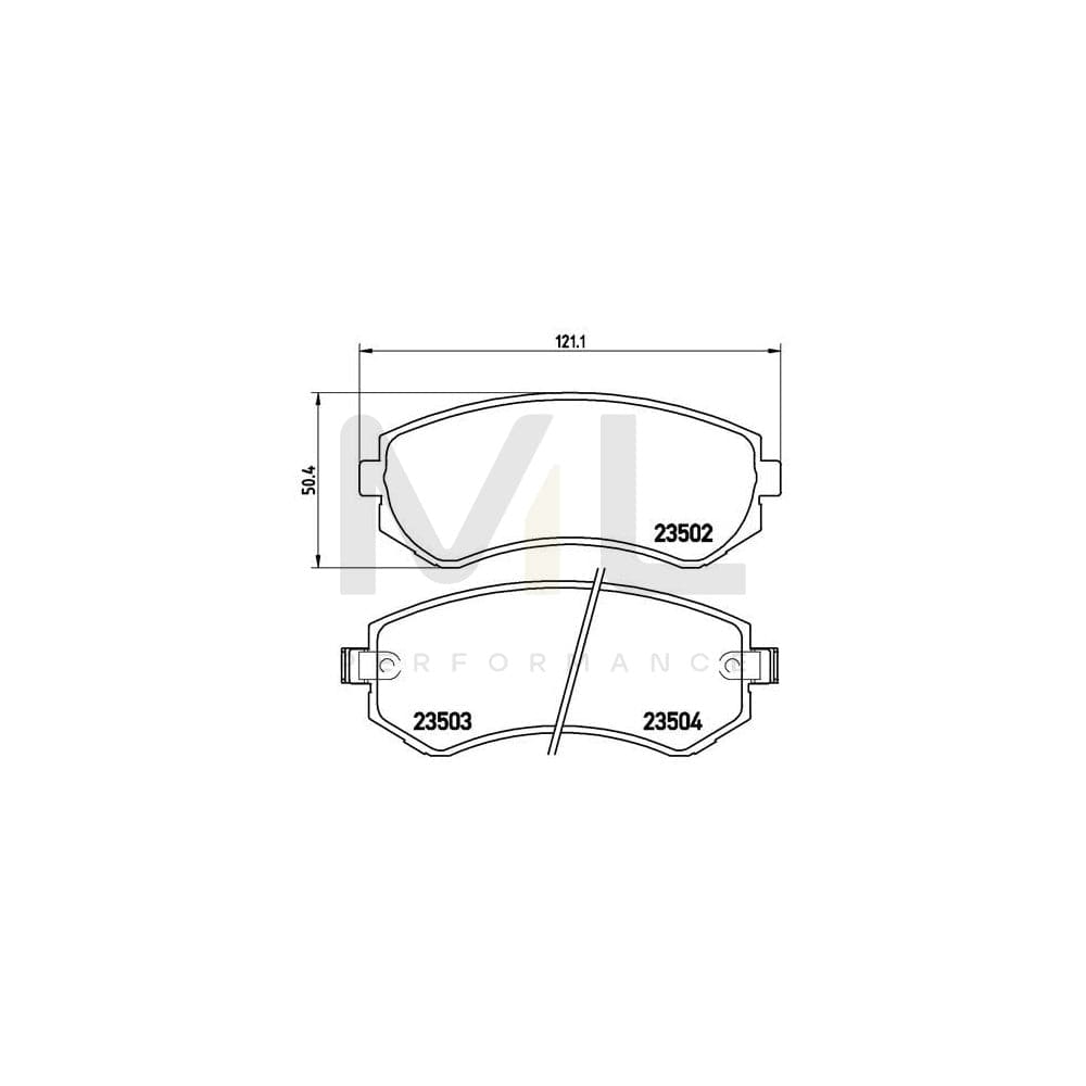 Brembo P 56 039 Brake Pad Set With Acoustic Wear Warning | ML Performance Car Parts