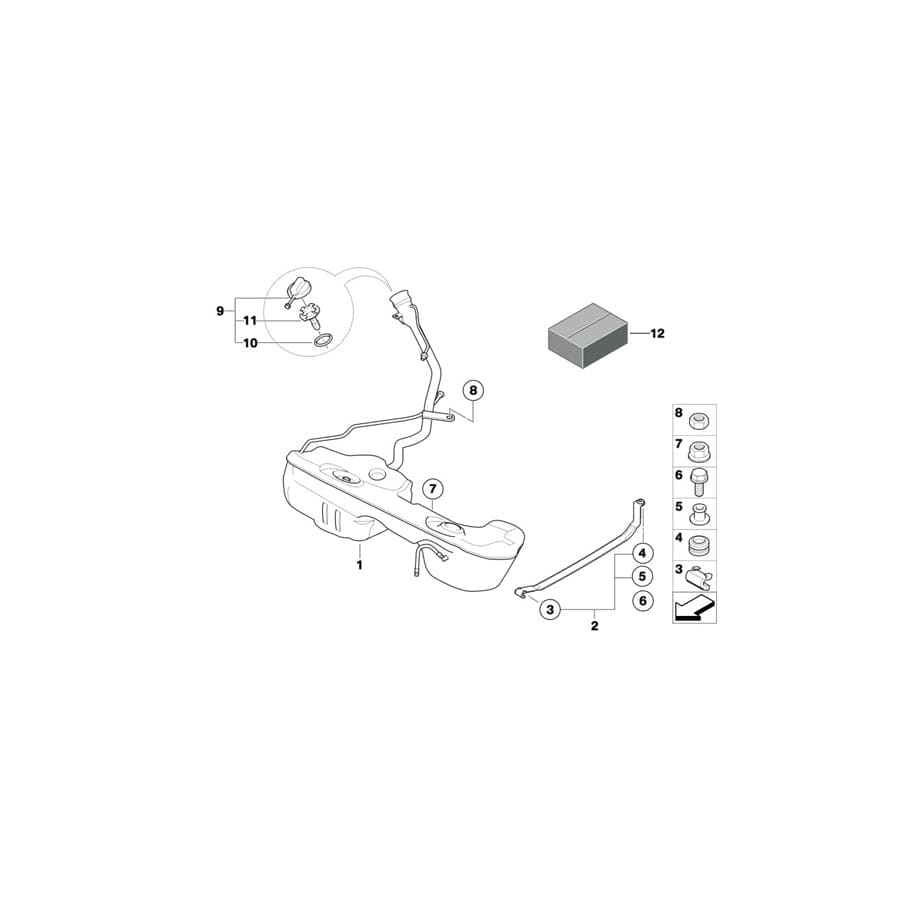 Genuine BMW 16118699011 E46 E46 Pzev Fuel Tank Return Kit (Inc. 325Ci & 325i) | ML Performance UK Car Parts