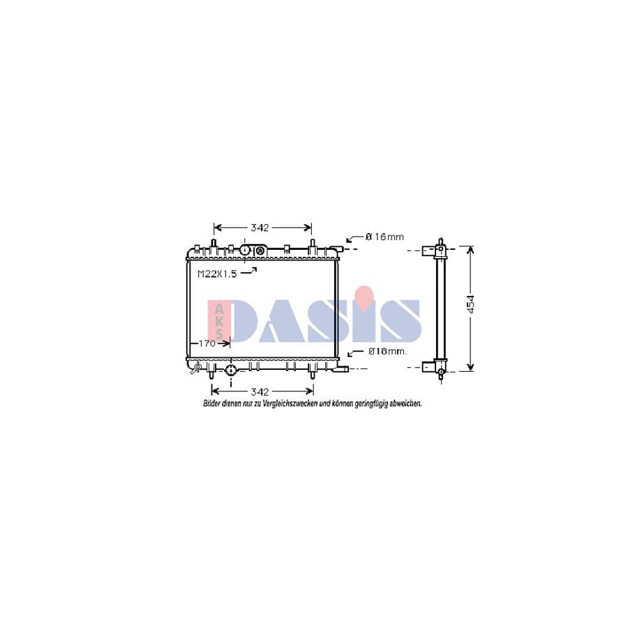 AKS Dasis 060052N Engine Radiator For Citroën Xsara Picasso (N68) | ML Performance UK