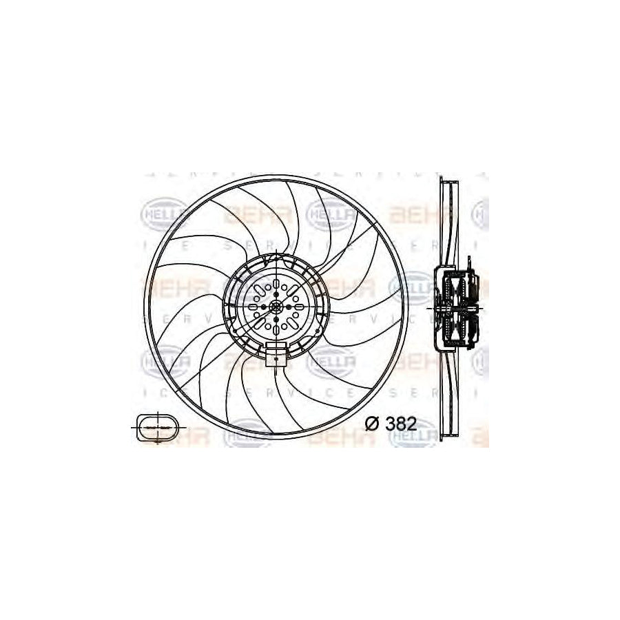 Hella 8EW 351 044-351 Fan, Radiator