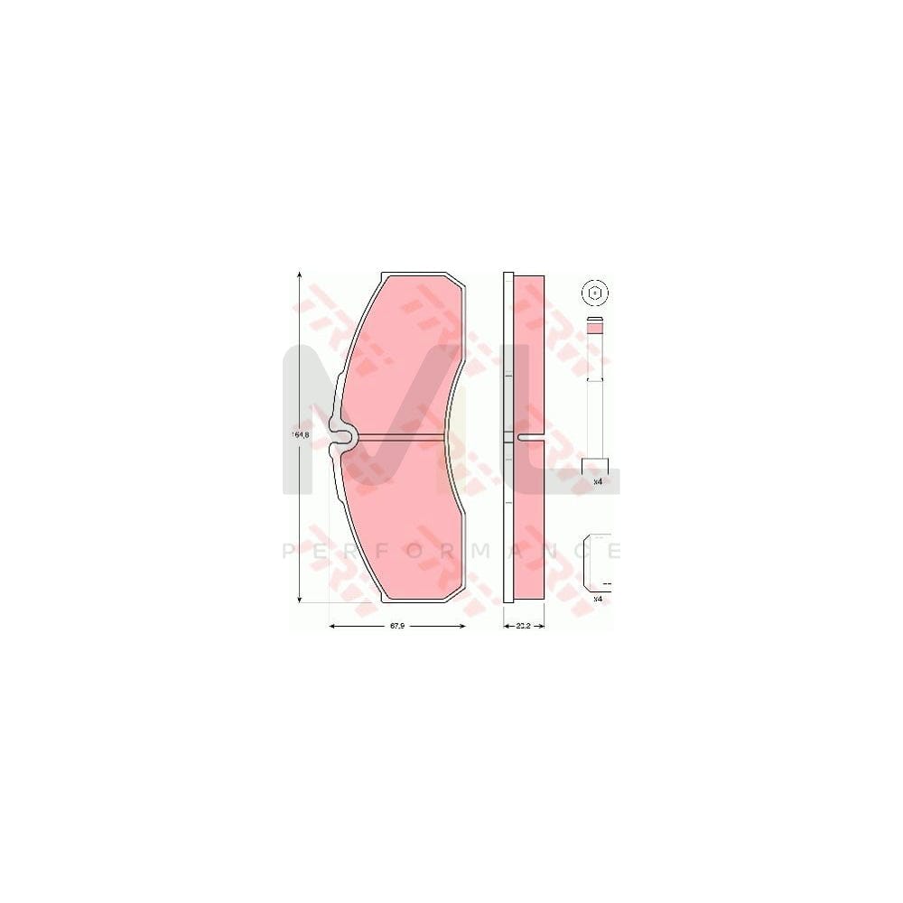 TRW Gdb3385 Brake Pad Set Prepared For Wear Indicator, With Accessories | ML Performance Car Parts