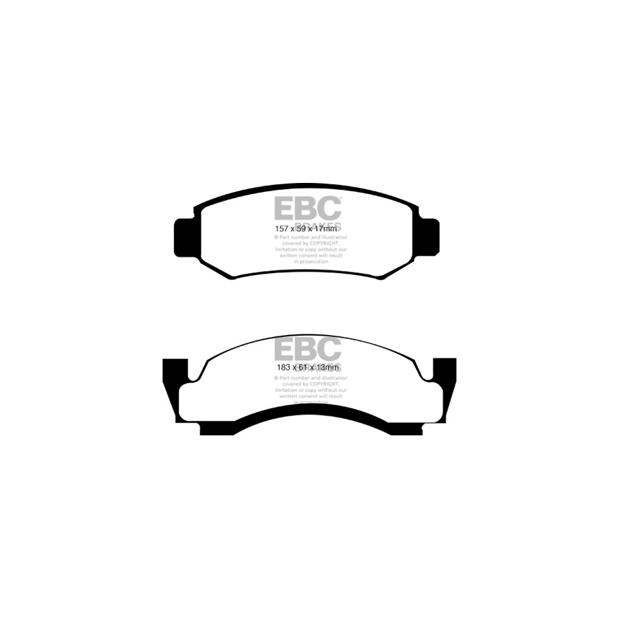 EBC DP41261R Ford Monteverdi Yellowstuff Front Brake Pads (Inc. F-150, Safari, Sahara) 2 | ML Performance UK Car Parts