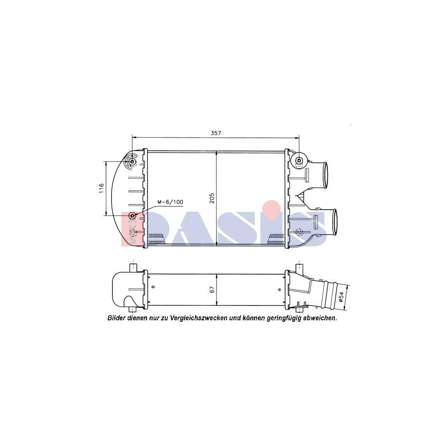 AKS Dasis 087080N Intercooler For Fiat Multipla (186) | ML Performance UK