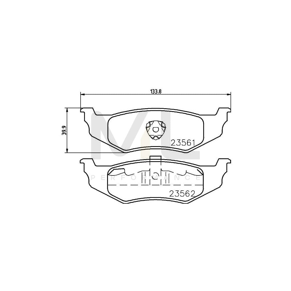 Hella 8DB 355 018-661 Brake Pad Set Not Prepared For Wear Indicator | ML Performance Car Parts