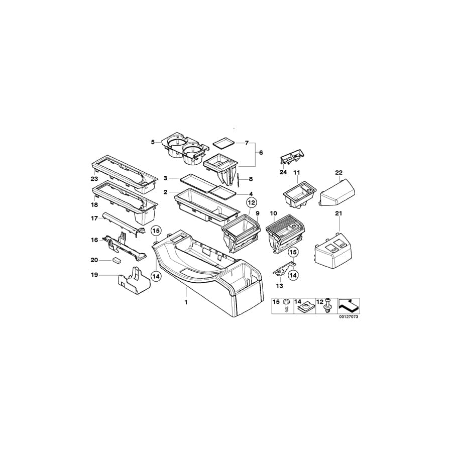 Genuine BMW 51168225529 E46 Insert (Inc. 318ti, 320Cd & 330xi) | ML Performance UK Car Parts