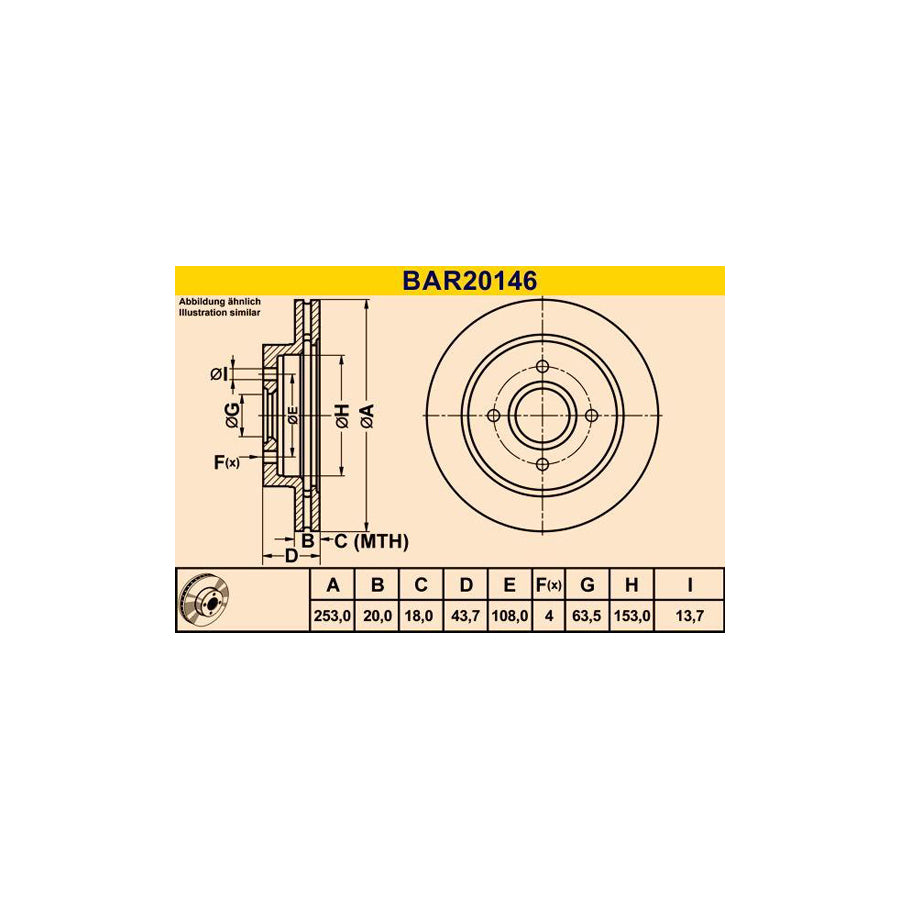 Barum BAR20146 Brake Disc