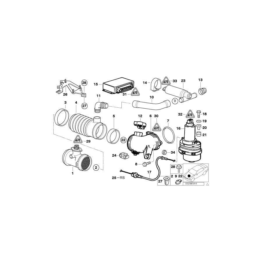 Genuine BMW 34521164841 E39 E38 Basic Control Unit Abs/Asc+T (Inc. 535i, 735iL & 740i) | ML Performance UK Car Parts