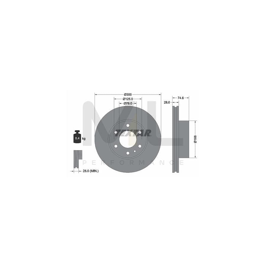 TEXTAR 92155900 Brake Disc for IVECO Daily Internally Vented, without wheel hub, without wheel studs | ML Performance Car Parts