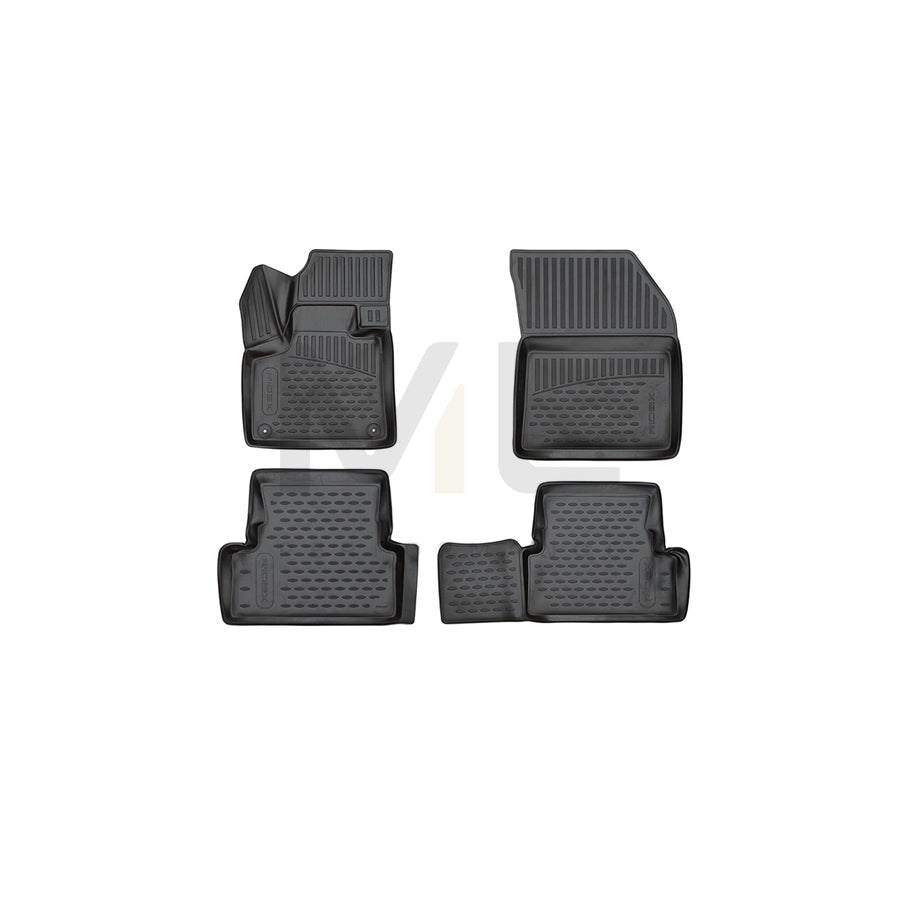 RIDEX 215A0901 Floor mat set for PEUGEOT 3008 II Off-Road (M_) Elastomer, Front and Rear, Black | ML Performance Car Parts