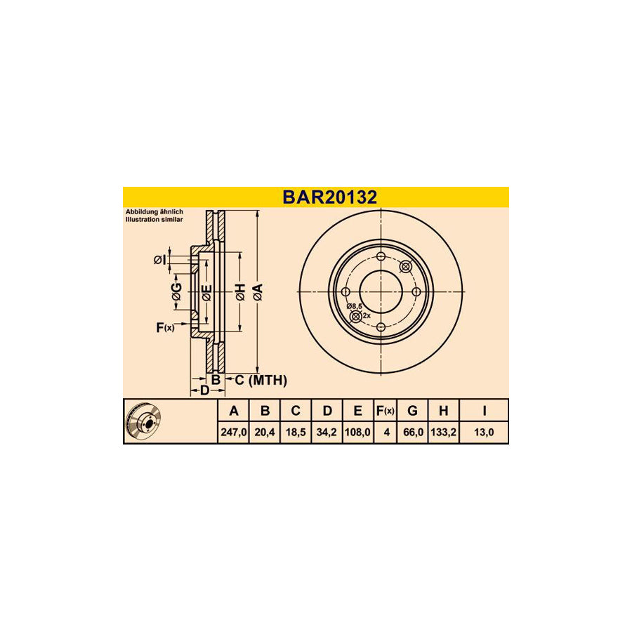 Barum BAR20132 Brake Disc