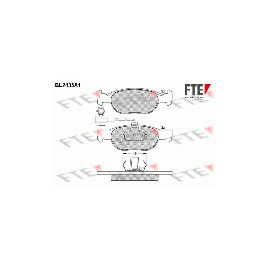 Fte BL2435A1 Brake Pad Set For Alfa Romeo 145 (930) | ML Performance UK Car Parts