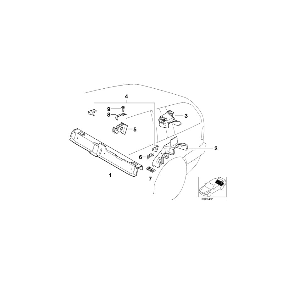 Genuine BMW 41148232114 E36 E39 Support F Lateral Upholstery (Inc. 323i, 530d & 318ti) | ML Performance UK